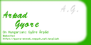 arpad gyore business card